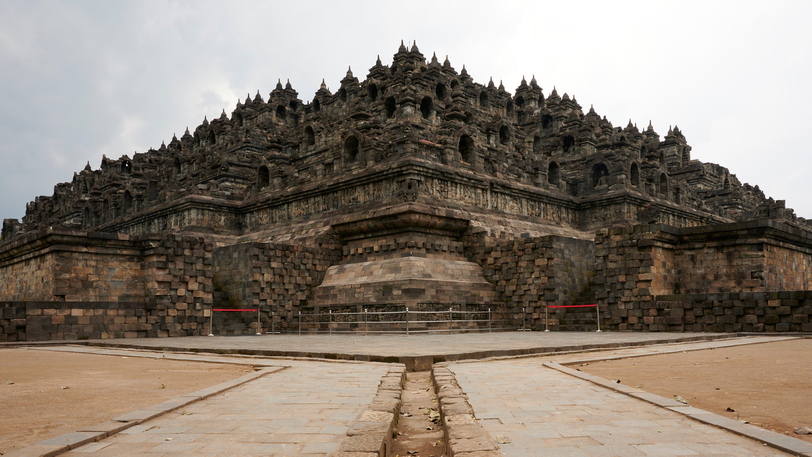 Historical Borobudur Temple Under White Sky